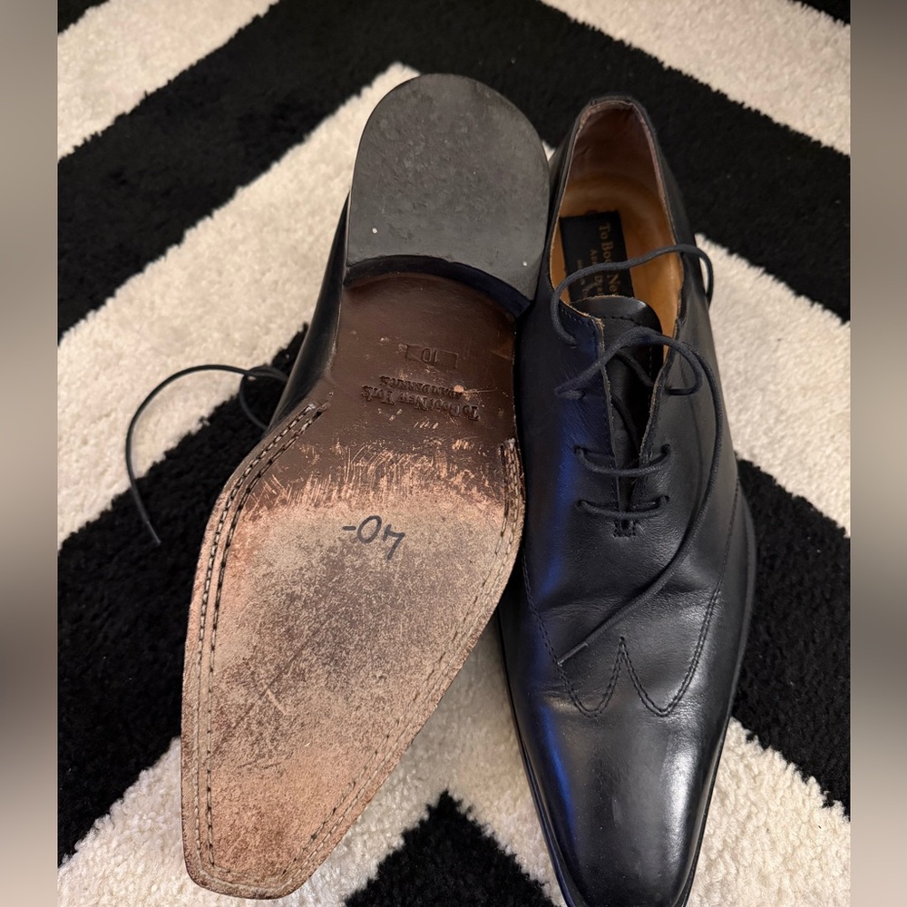 To Boot New York Men’s Black Leather Shoes - Size 10 - Picture 6 of 9